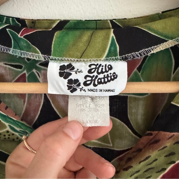 Vintage Hilo Hattie Hawaiian Print Romper 100% Cotton L - Picture 5 of 13